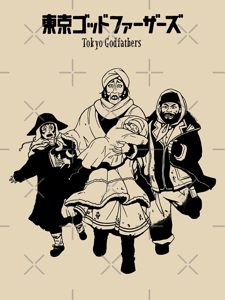 Tokyo Godfather - Satoshi Kon by gogopachinko T-Shirts, Hoodie, Sweatshirt | BlankRebels.com (Image 3)