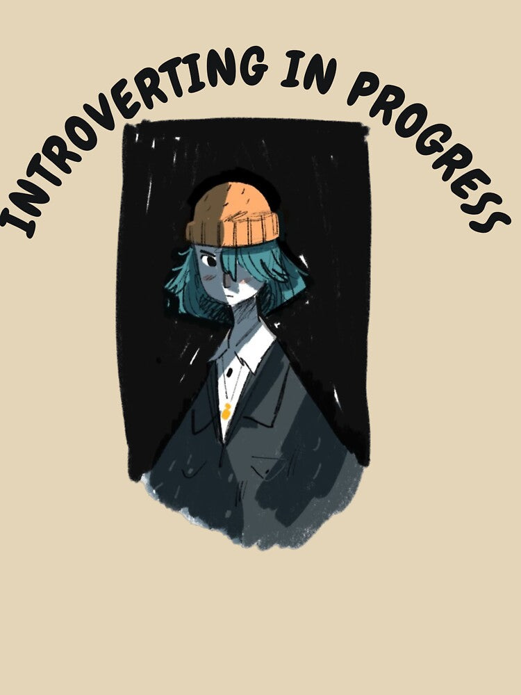 Introverting in Progress | Funny Introvert Aesthetic Art by UMA T-Shirts, Hoodie, Sweatshirt | BlankRebels.com (Image 3)