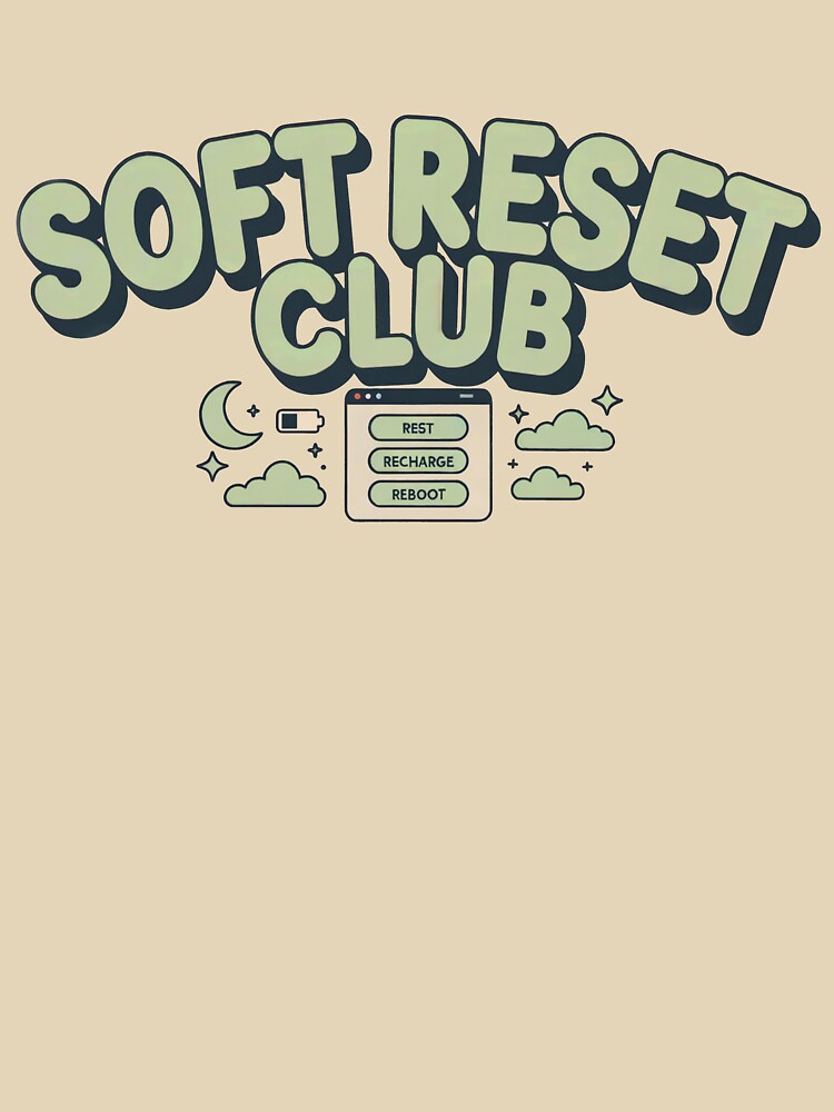 Soft Reset Club – Pastel Digital Detox Aesthetic by GrzeGorzoG T-Shirts, Hoodie, Sweatshirt | BlankRebels.com (Image 3)