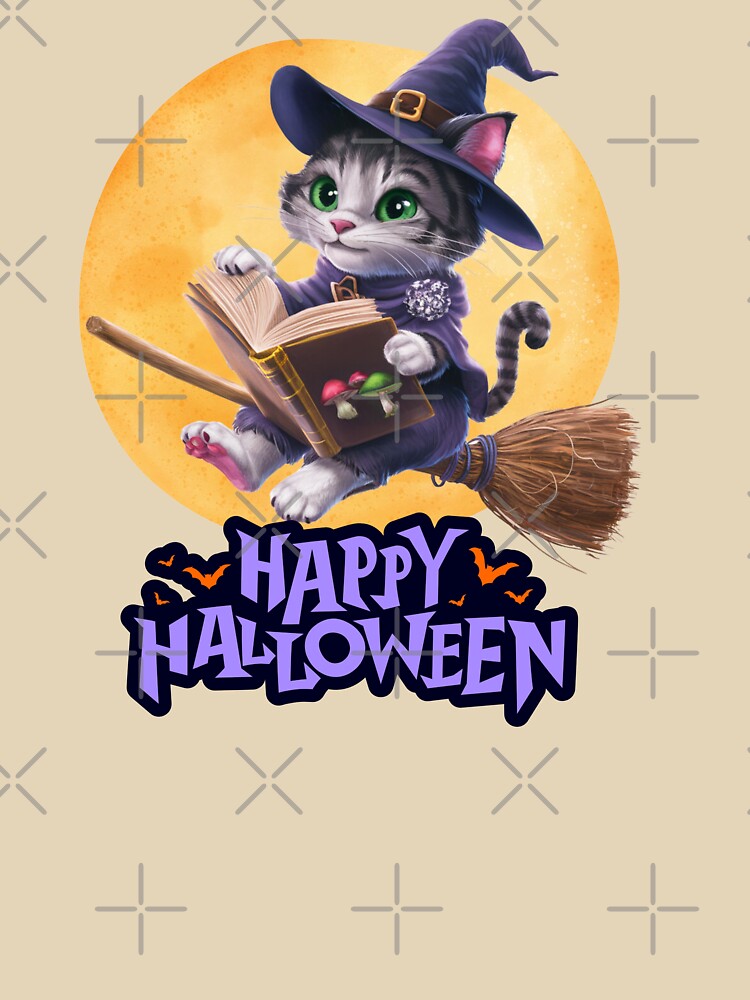Cat Halloween Moon by Playful Strokes pom@pom T-Shirts, Hoodie, Sweatshirt | BlankRebels.com (Image 3)