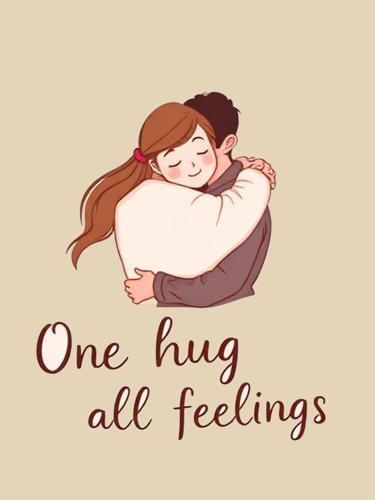 One Hug, All Feelings – Cute Couple Illustration by Wizdem Artworkz T-Shirts, Hoodie, Sweatshirt | BlankRebels.com (Image 3)