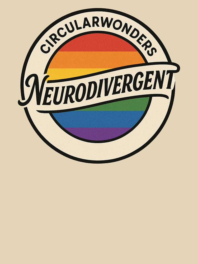 Neurodivergent CircularWonders™ Badge – Pride Colors Emblem by yoursnotably T-Shirts, Hoodie, Sweatshirt (Image 3)