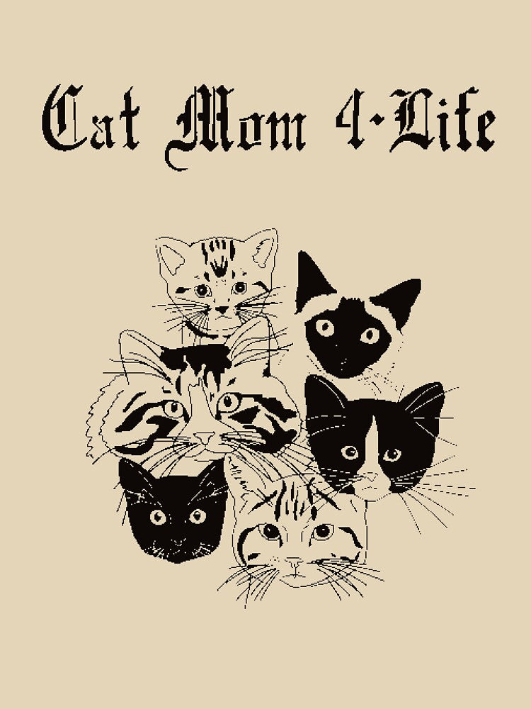 Cat Mom 4 Life by lmegna1 T-Shirts, Hoodie, Sweatshirt | BlankRebels.com (Image 3)