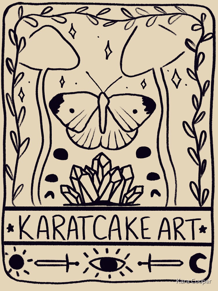 Karatcake Art Logo Block Print Style by Kara Cooper T-Shirts, Hoodie, Sweatshirt | BlankRebels.com (Image 3)