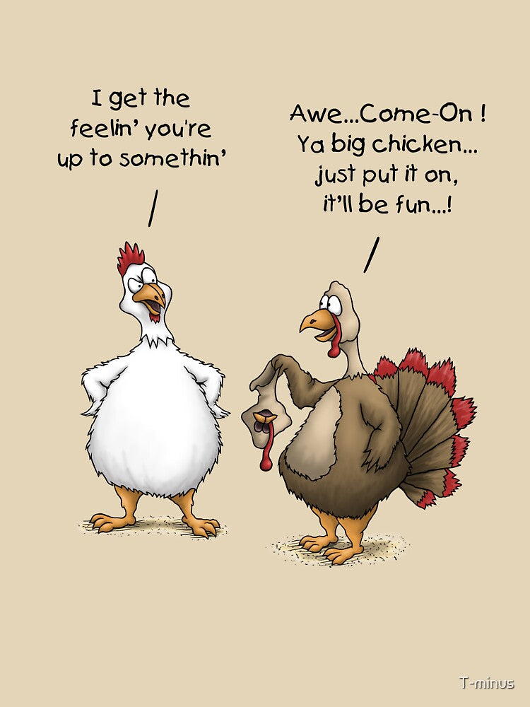 Funny Thanksgiving Big Chicken It’ll Be Fun Turkey Cartoon by T-minus T-Shirts, Hoodie, Sweatshirt (Image 3)
