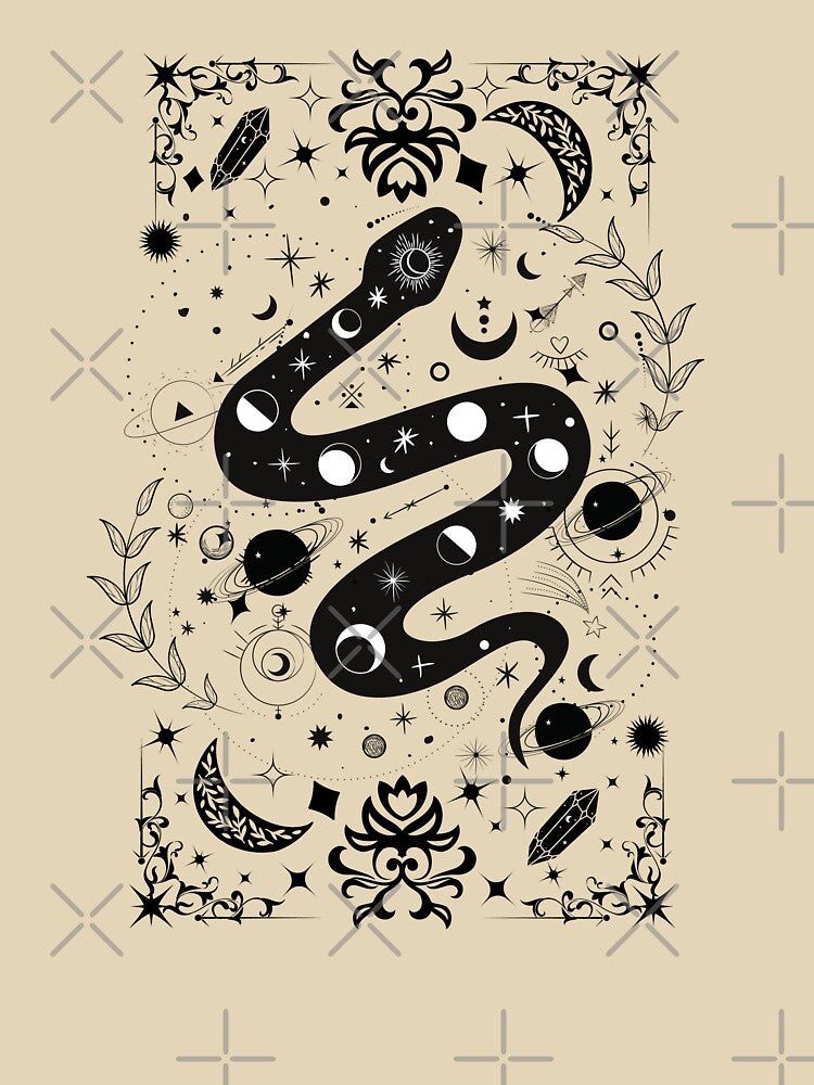Moon phase snake - Celestial Snake by Lam Assia T-Shirts, Hoodie, Sweatshirt | BlankRebels.com (Image 3)
