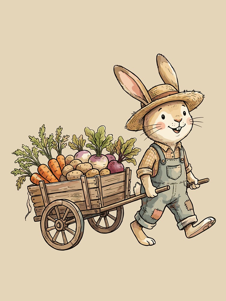 Rustic Cottagecore: Rabbit's Garden Haul by bapupa T-Shirts, Hoodie, Sweatshirt | BlankRebels.com (Image 3)