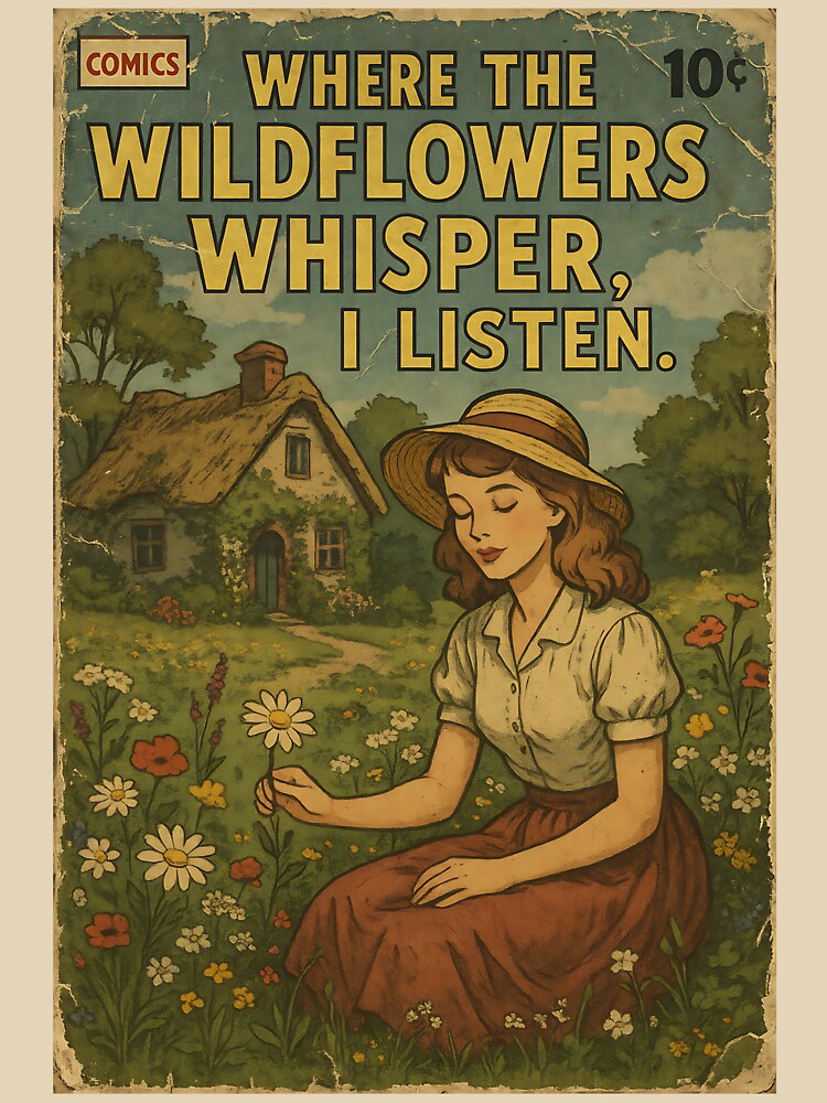 Cottagecore Aesthetic: Whispering Wildflowers by bapupa T-Shirts, Hoodie, Sweatshirt | BlankRebels.com (Image 3)