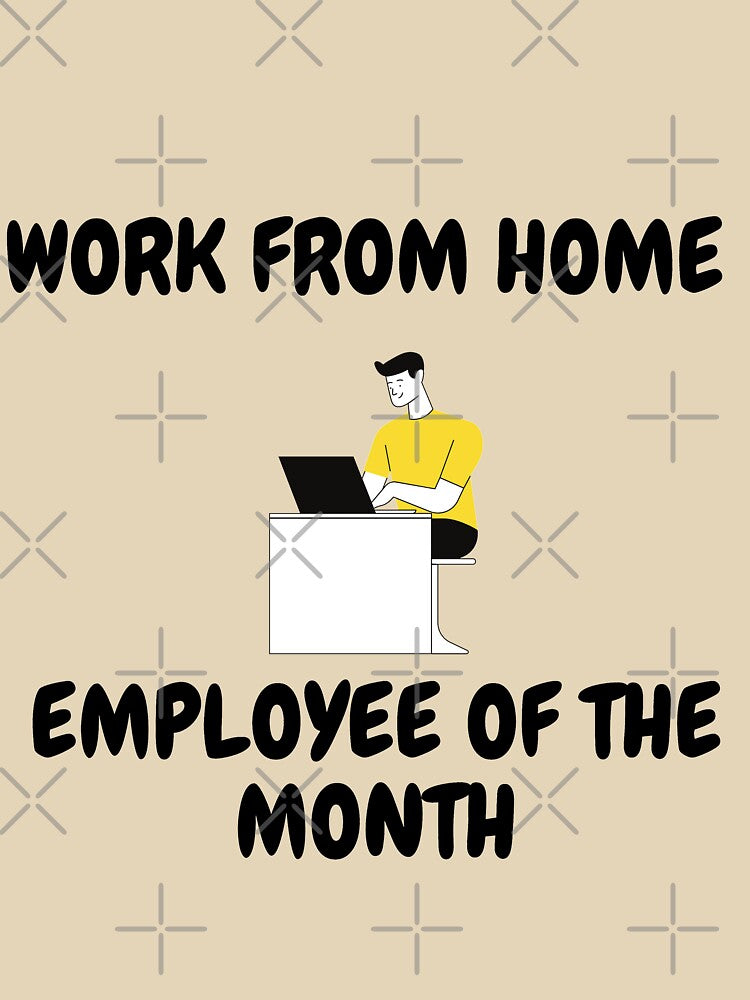 Work From Home Employee Of The Month Laptop Guy Clipart by LuckyKermit