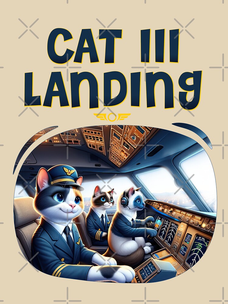 Aviation Pilot CAT III Landing Illustration by Uppercase Tees