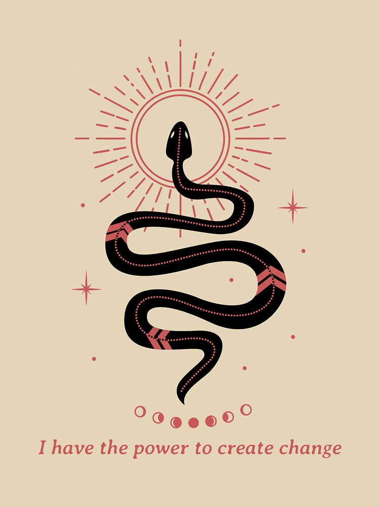 Esotheric Snake Tarot Moon Boho Moon Phases by GionaSophia T-Shirts, Hoodie, Sweatshirt | BlankRebels.com (Image 3)
