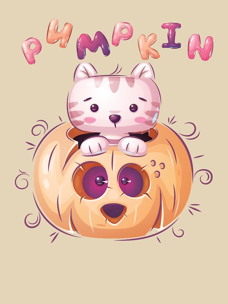 Halloween Pumpkin Kitty by ZodesignArt T-Shirts, Hoodie, Sweatshirt | BlankRebels.com (Image 3)