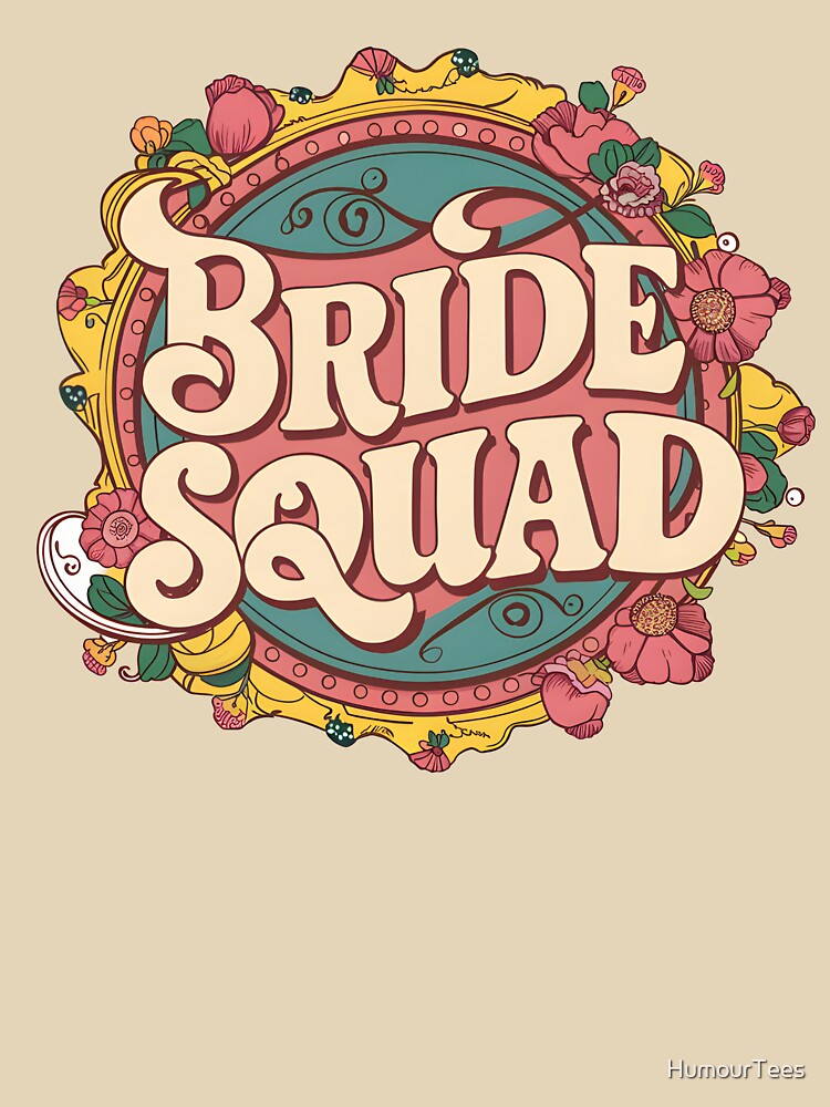 BRIDE SQUAD | BRIDE PARTY | T-SHIRT AND HOODIE by HumourTees Sweatshirt | BlankRebels.com (Image 3)