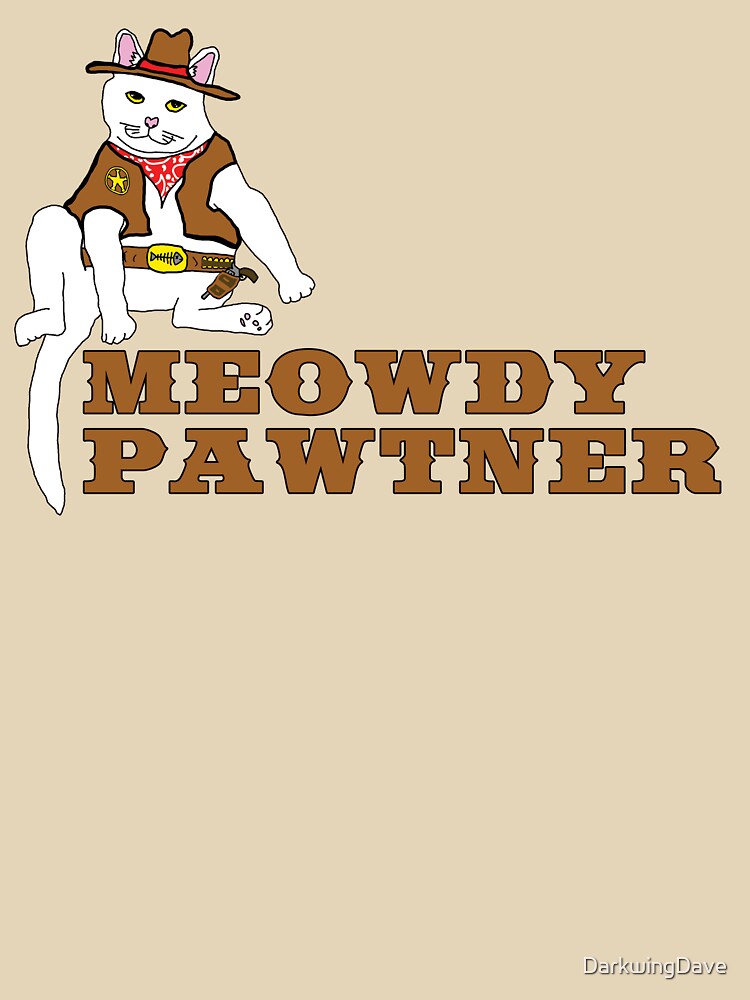 The Cat Sheriff Meowdy Pawtner | Cat Cowboy by DarkwingDave T-Shirts, Hoodie, Sweatshirt | BlankRebels.com (Image 3)