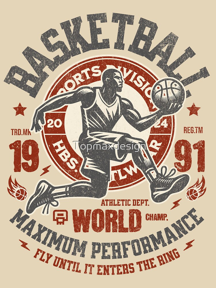 Vintage Basketball by Topmaxdesign T-Shirts, Hoodie, Sweatshirt | BlankRebels.com (Image 3)