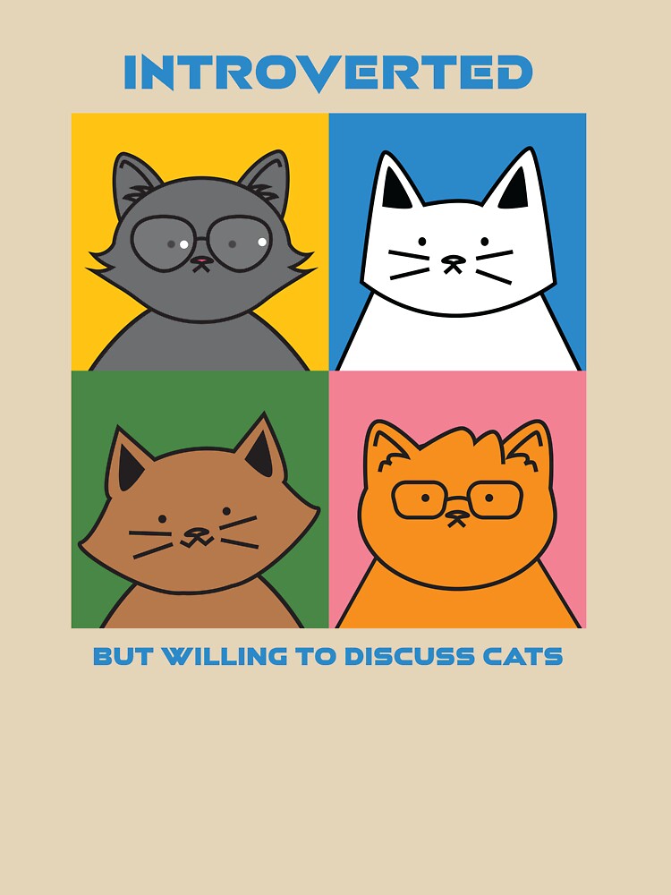 INTROVERTED CAT LOVER by Gerontar T-Shirts, Hoodie, Sweatshirt | BlankRebels.com (Image 3)