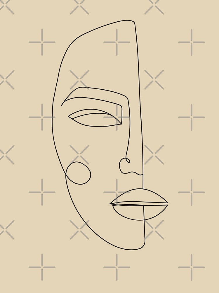 Face Minimal Gray by Valeria-Art T-Shirts, Hoodie, Sweatshirt | BlankRebels.com (Image 3)