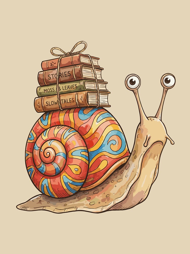 Magical Cottagecore: Snail Shell Library by bapupa T-Shirts, Hoodie, Sweatshirt | BlankRebels.com (Image 3)
