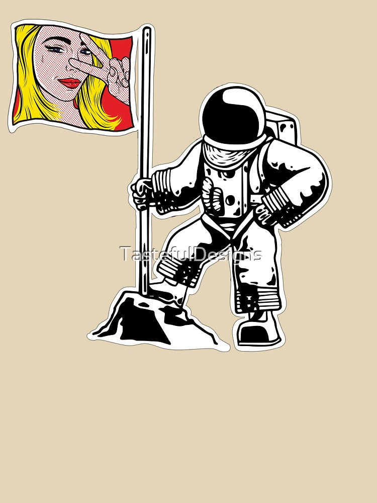 Pop Art Astronaut – Retro Cosmic Flag Design by TastefulDesigns T-Shirts, Hoodie, Sweatshirt | BlankRebels.com (Image 3)