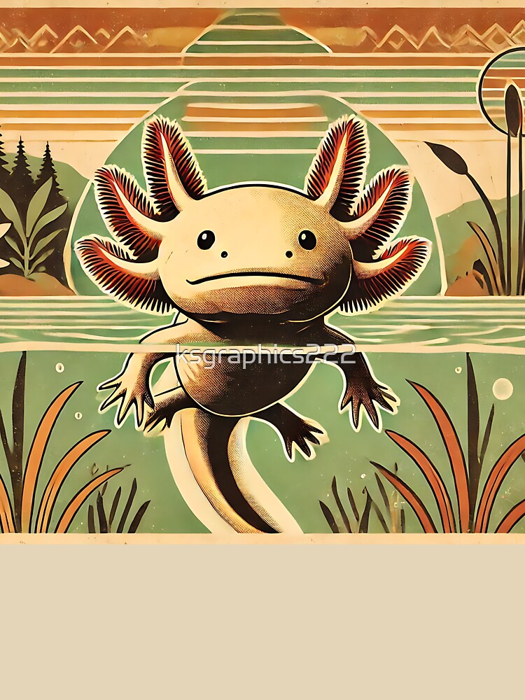 Axolotl Art #123 | Axolotl Lovers by ksgraphics222 T-Shirts, Hoodie, Sweatshirt | BlankRebels.com (Image 3)