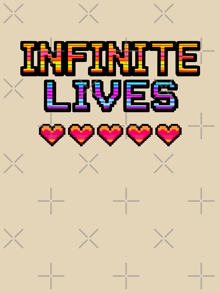 Infinite Lives: Colorful Retro Game Screen by Jollys-ArtShop