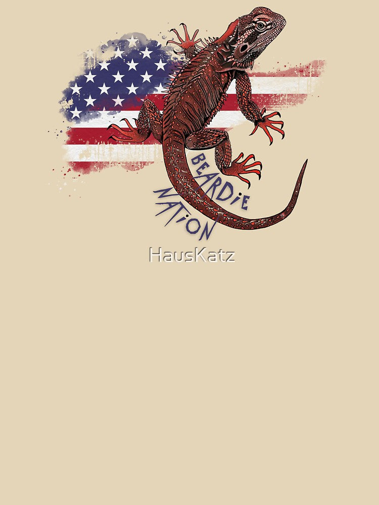 Patriotic Bearded Dragon - American Beardie by HausKatz T-Shirts, Hoodie, Sweatshirt | BlankRebels.com (Image 3)