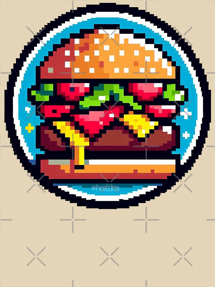 Pixel Burger Art by PickledjoArt T-Shirts, Hoodie, Sweatshirt | BlankRebels.com (Image 3)