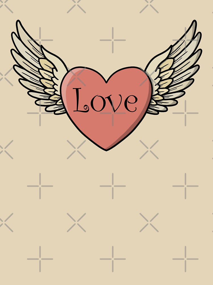Classic Winged Heart Love Tattoo Style by shopdiego T-Shirts, Hoodie, Sweatshirt | BlankRebels.com (Image 3)