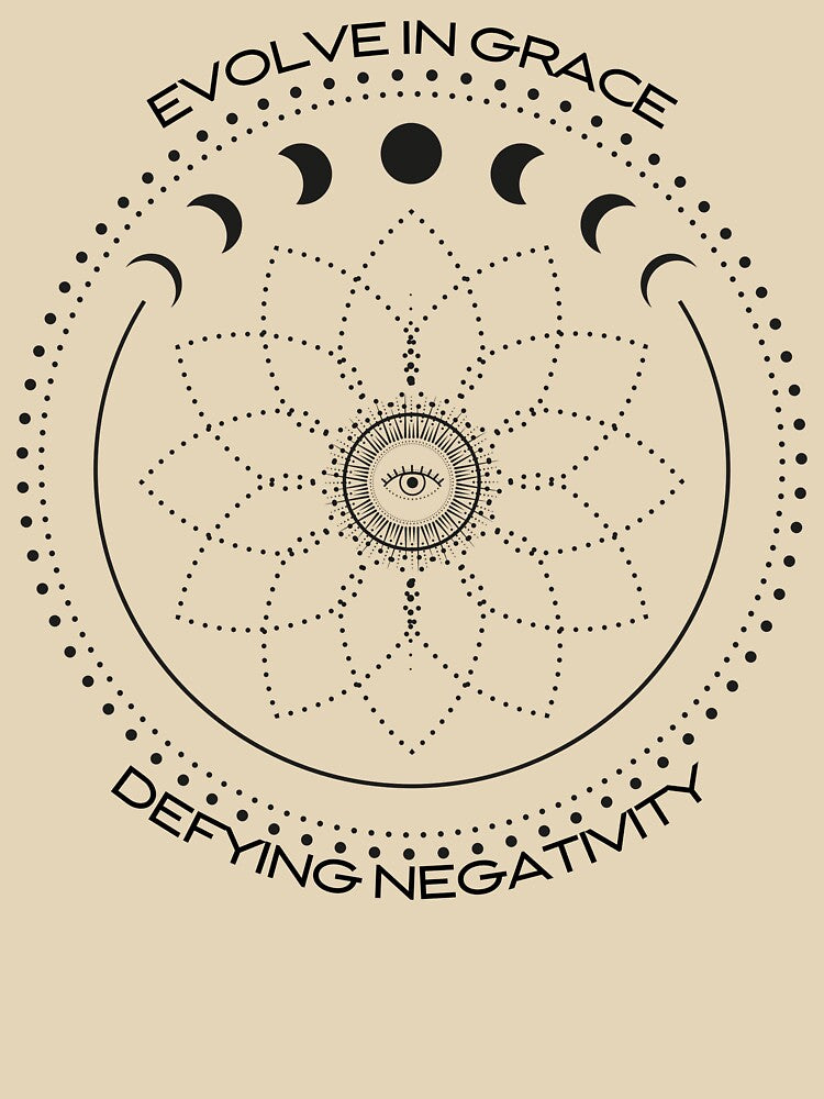 Evolve in Grace, Defy Negativity, Evil Eye Protection, Moon Phases by Celestial Charm Co T-Shirts, Hoodie,... (Image 3)
