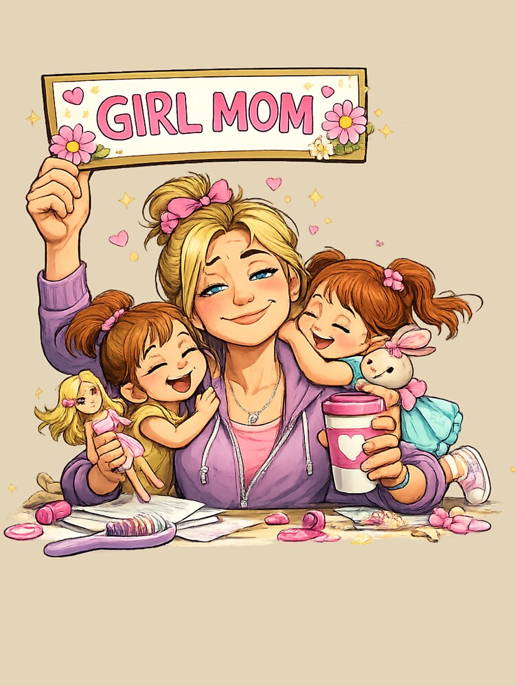 Girl Mom Shirt – Proud Mother of Daughters Mother’s Day Gift by GaliciaCity Hoodie, Sweatshirt | BlankRebels.com (Image 3)
