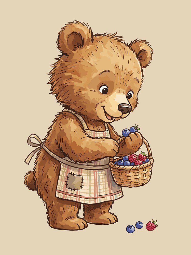 Magical Cottagecore: The Berry Basket Bear by bapupa T-Shirts, Hoodie, Sweatshirt | BlankRebels.com (Image 3)