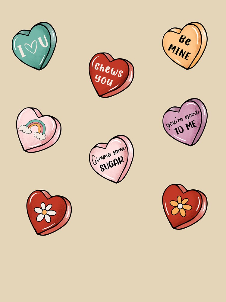 Valentine's Candy Heart by GOODMORNING-ART T-Shirts, Hoodie, Sweatshirt | BlankRebels.com (Image 3)