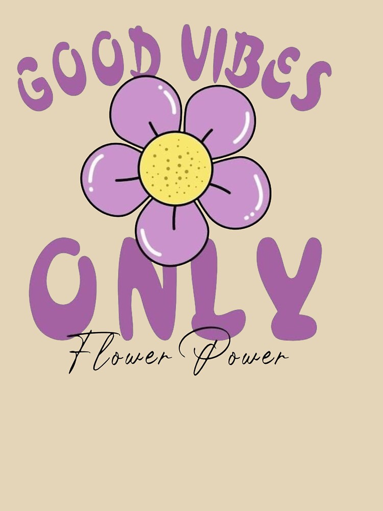 Groovy 70s Floral Good Vibes Only - Pastel Purple by GunnuDesigns T-Shirts, Hoodie, Sweatshirt | BlankRebels.com (Image 3)
