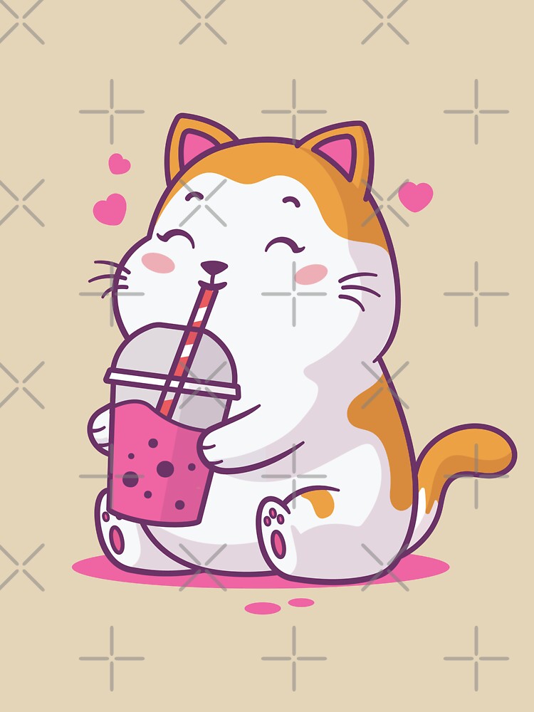 Bubble Tea Kitten Kawaii by zoljo T-Shirts, Hoodie, Sweatshirt | BlankRebels.com (Image 3)