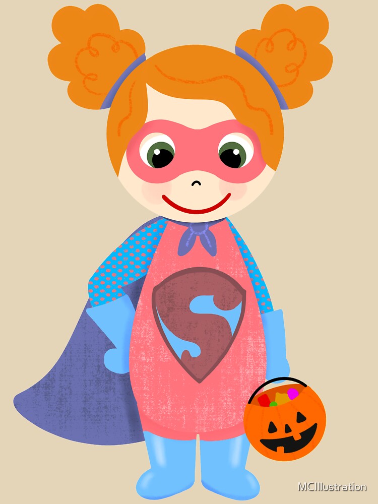 Superhero Girl Trick Treater Light Skin Red Hair T-Shirts, Hoodie, Sweatshirt