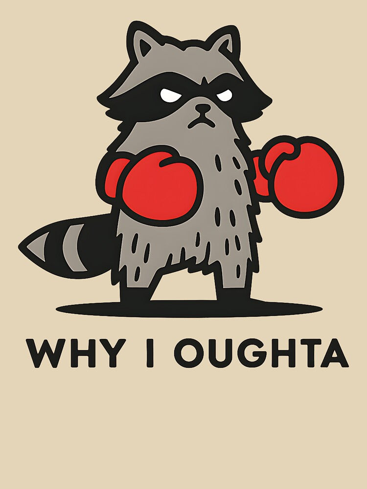 Why I Oughta Raccoon by happydesignerar T-Shirts, Hoodie, Sweatshirt | BlankRebels.com (Image 3)