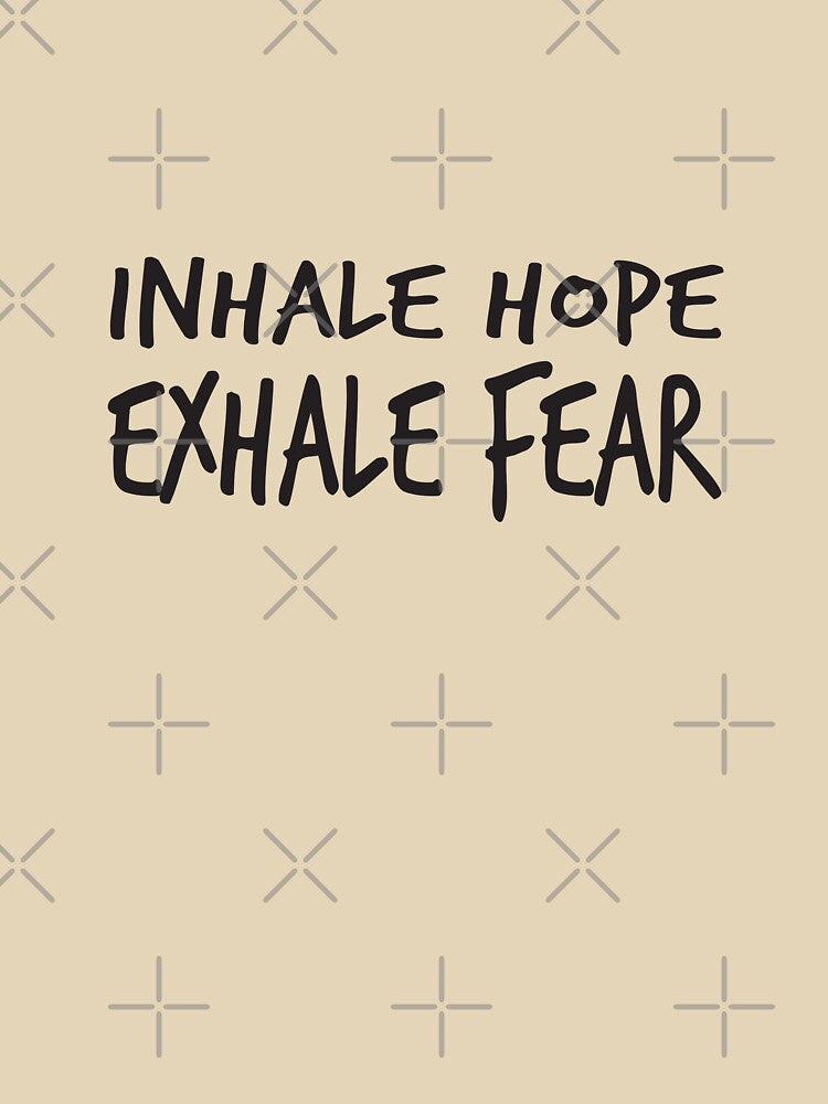 yoga saying - inhale hope exhale fear by LioPart T-Shirts, Hoodie, Sweatshirt | BlankRebels.com (Image 3)