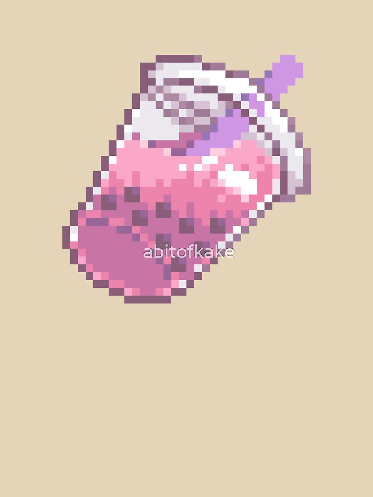 pixel strawberry boba tea by abitofkake T-Shirts, Hoodie, Sweatshirt | BlankRebels.com (Image 3)