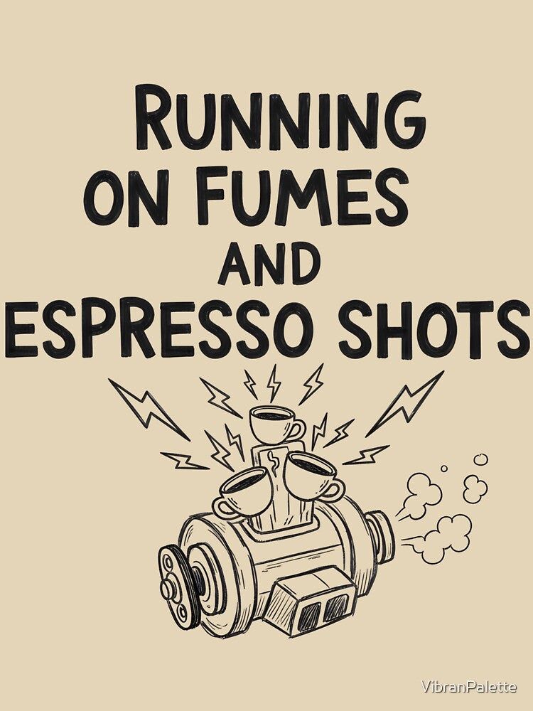 Running on Fumes and Espresso Shots – Funny Coffee Lover Quote for Work, Office Humor & Caffeine Addicts by... (Image 3)
