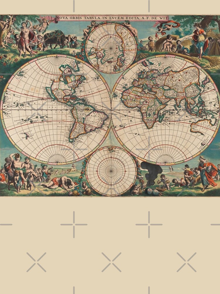 An Old Map of the World // 1670 Amsterdam by Gothicrelics T-Shirts, Hoodie, Sweatshirt | BlankRebels.com (Image 3)