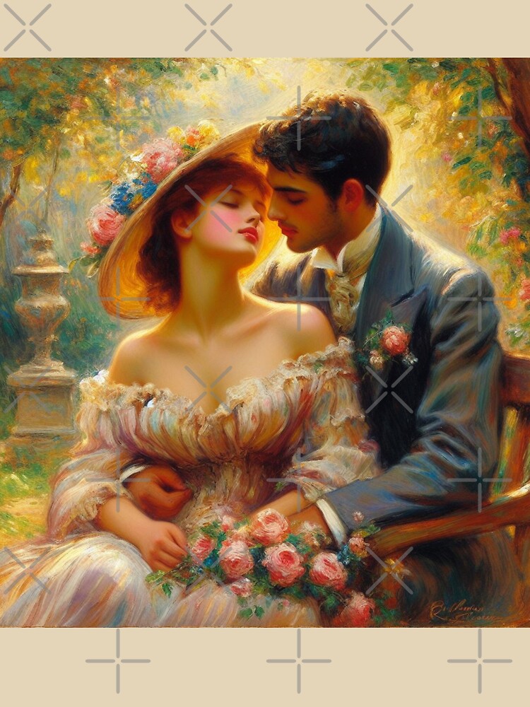Couple in Love Renoir style painting Valentines card by ArtUnova T-Shirts, Hoodie, Sweatshirt | BlankRebels.com (Image 3)