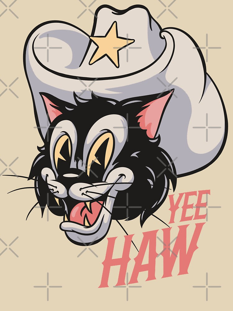Cowboy Cat - YeeHaw | Retro Mascot | HOWDY by Any Color Designs T-Shirts, Hoodie, Sweatshirt | BlankRebels.com (Image 3)