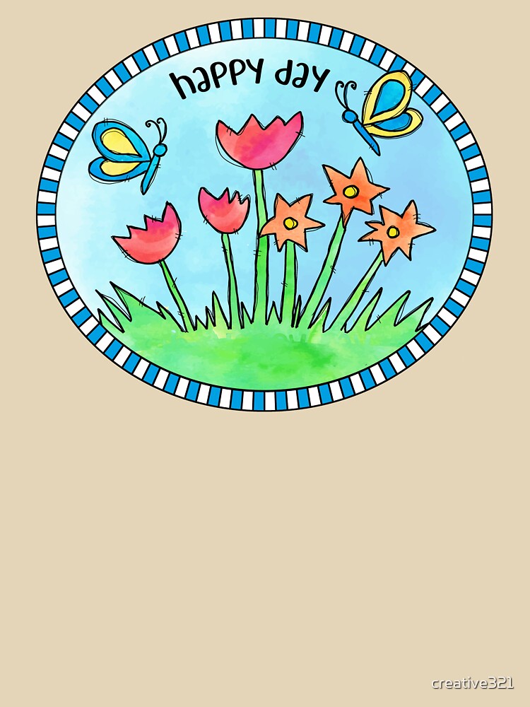 Happy Day Summer Watercolor Design by creative321 T-Shirts, Hoodie, Sweatshirt | BlankRebels.com (Image 3)