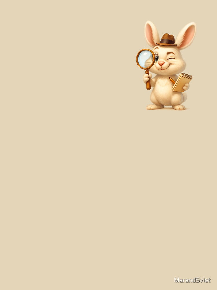 Detective Bunny Investigator T-Shirt – Cute Rabbit Apparel by MarandSviet Hoodie, Sweatshirt | BlankRebels.com (Image 3)