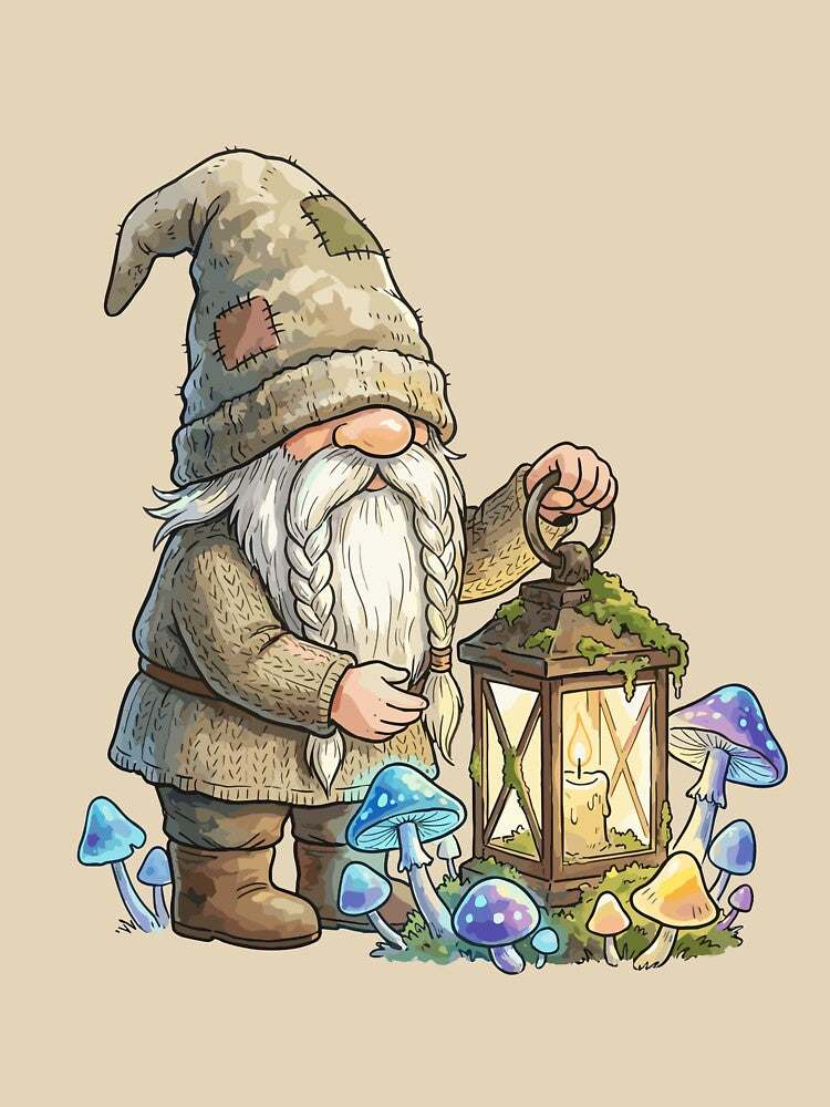 Nostalgic Cottagecore: Gnome's Garden Lantern by bapupa T-Shirts, Hoodie, Sweatshirt | BlankRebels.com (Image 3)