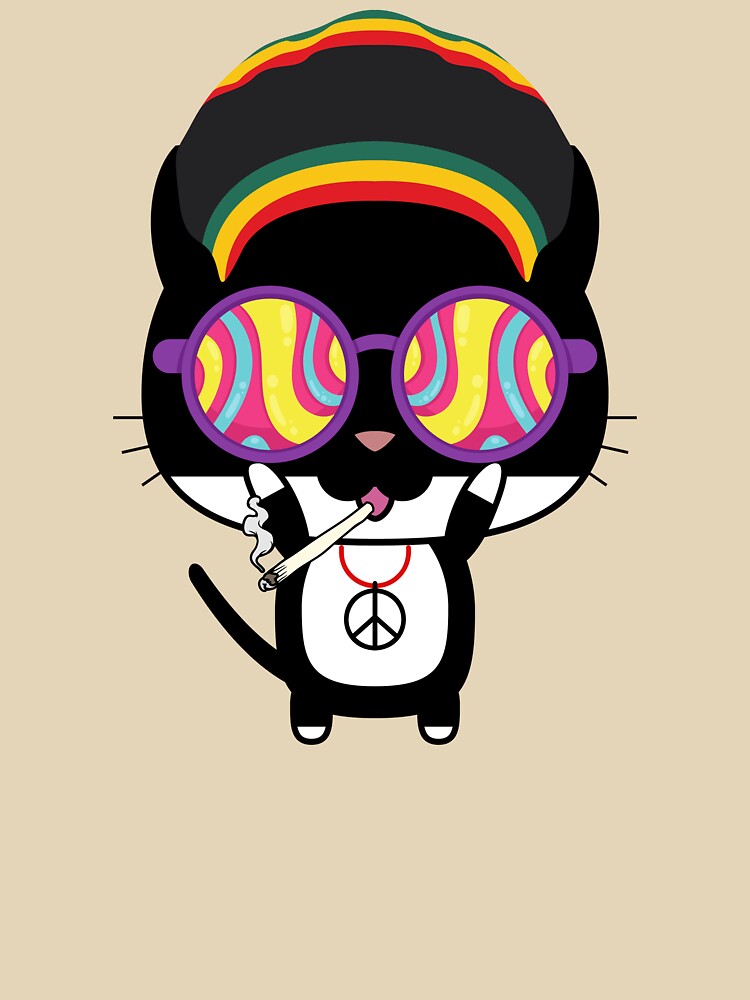 Hippie Cat by Dragonheart401 T-Shirts, Hoodie, Sweatshirt | BlankRebels.com (Image 3)
