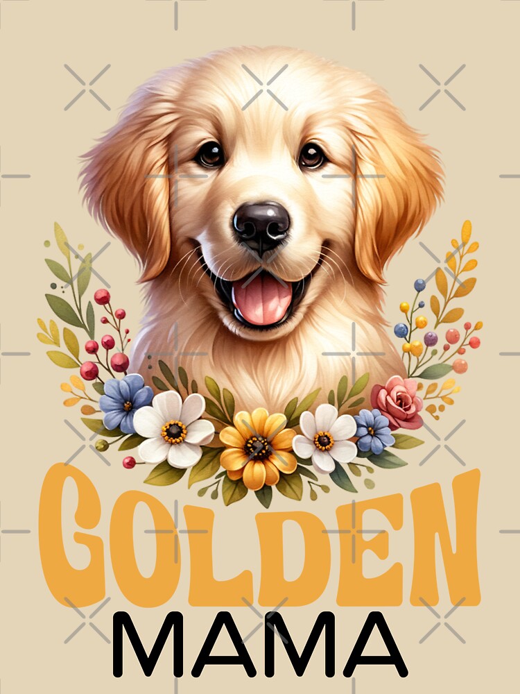 Golden Retriever Mama, Golden Retriever dog in flowers by InspireGlow T-Shirts, Hoodie, Sweatshirt (Image 3)