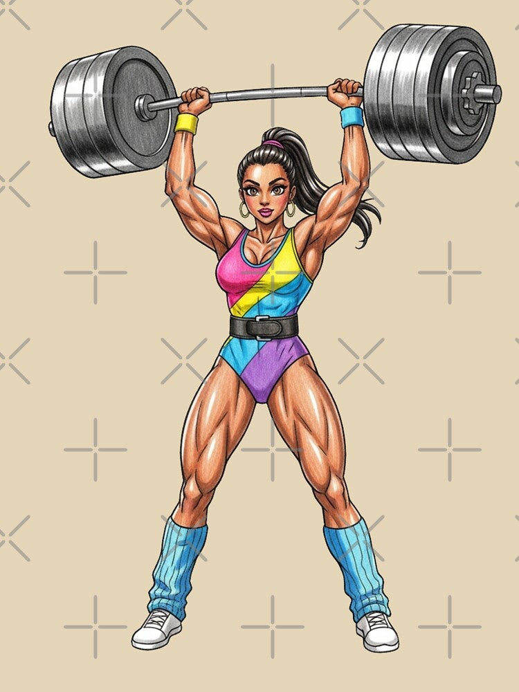 Retro Fitness Girl Lifting Weights Pop Art T-Shirts, Hoodie, Sweatshirt