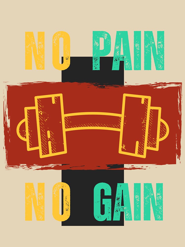 No Pain No Gain - Gym design by TheArtistOf2022 T-Shirts, Hoodie, Sweatshirt | BlankRebels.com (Image 3)