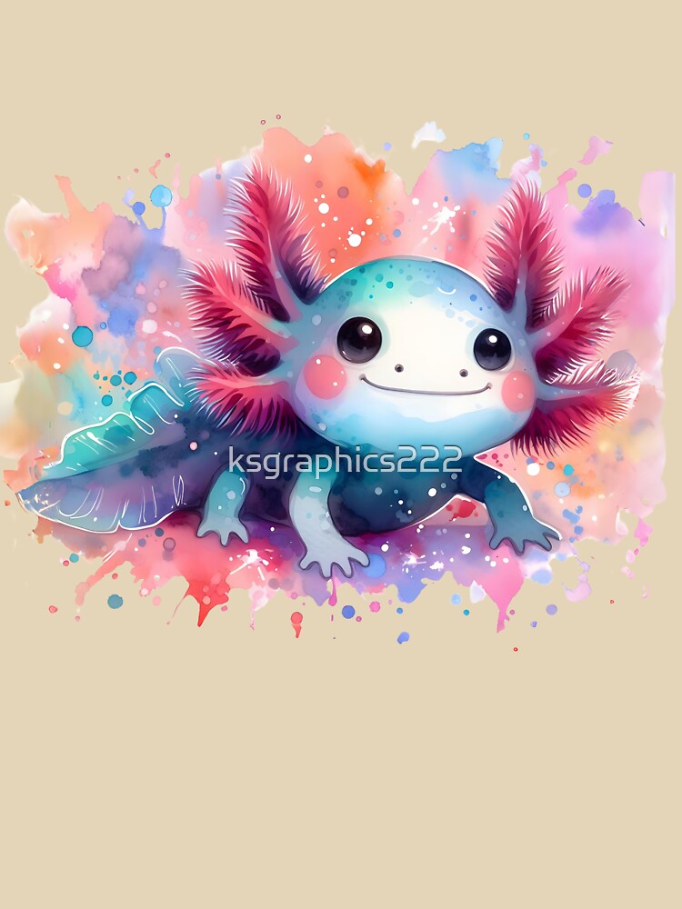Axolotl Art #102 | Axolotl Lovers by ksgraphics222 T-Shirts, Hoodie, Sweatshirt | BlankRebels.com (Image 3)